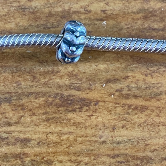 Pandora hearts & dots spacer bead charm 925 ALE gift silver bracelet add on - Picture 5 of 5